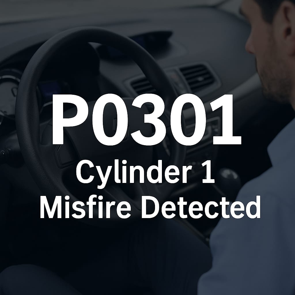 P0301 – Cylinder 1 Misfire Detected: Symptoms, Causes & How to Fix