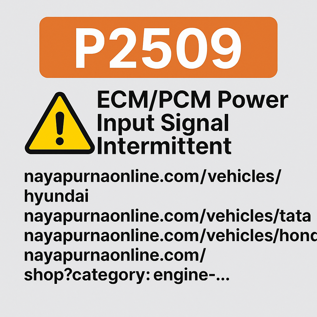 P2509 – ECM/PCM Power Input Signal Intermittent: Causes & Fixes