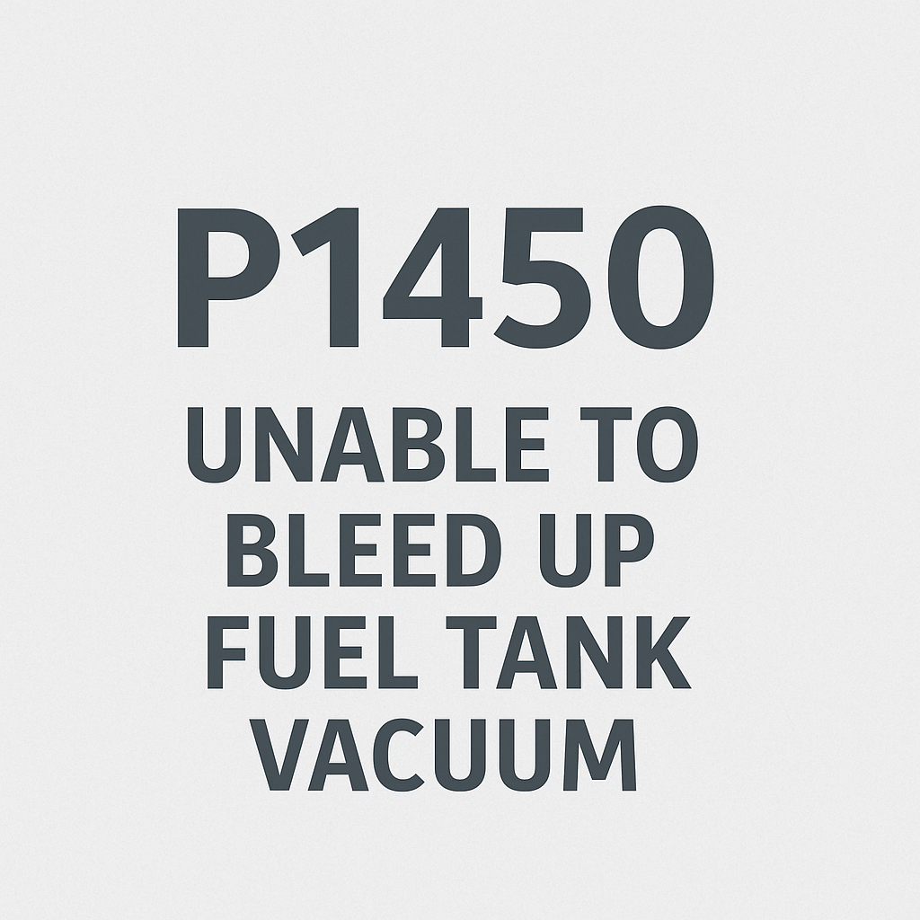 DTC Code P1450 – Causes, Symptoms & Fixes | Fuel Tank Vacuum Bleed Issue