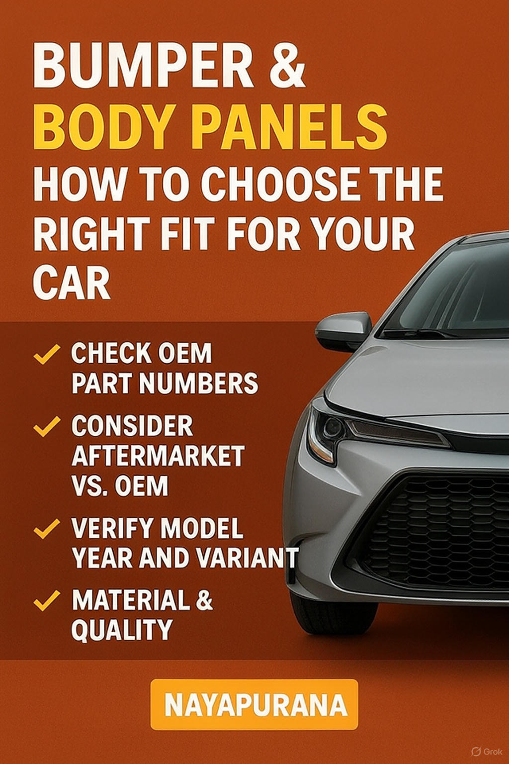 Bumper & Body Panels: How to Choose the Right Fit for Your Car | Nayapurana