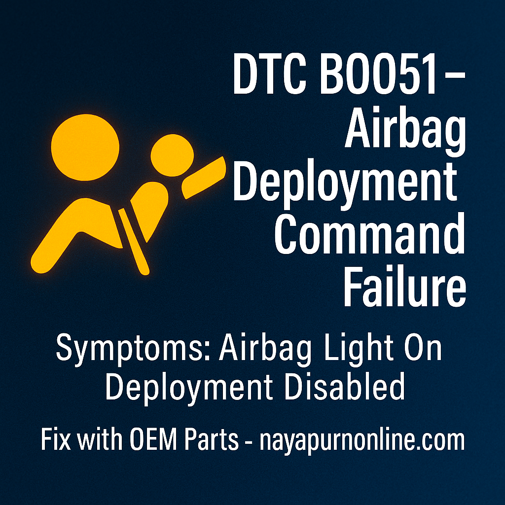B0051 – Airbag Deployment Command Failure: Causes, Symptoms & Fix with OEM Parts